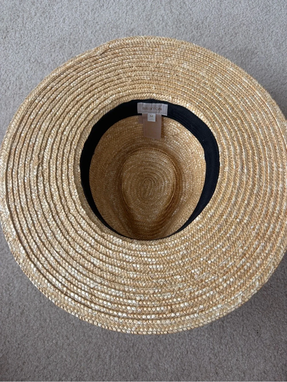 Brixton Natural Straw Sun Hat with Black Band